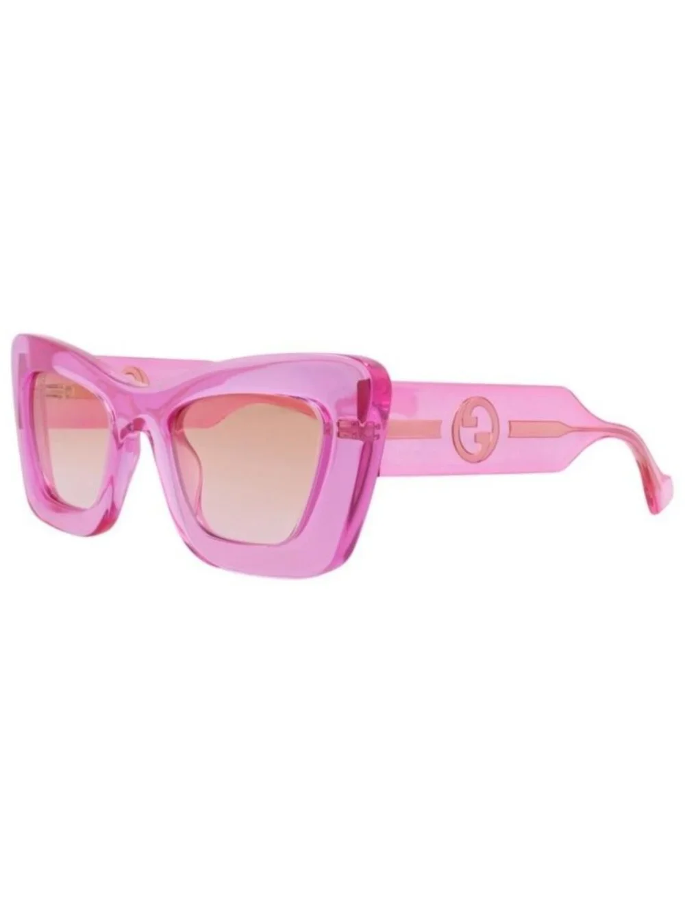 New Gucci Womens Cat Eye Red Red Violet Fashion Designer Sunglasses
